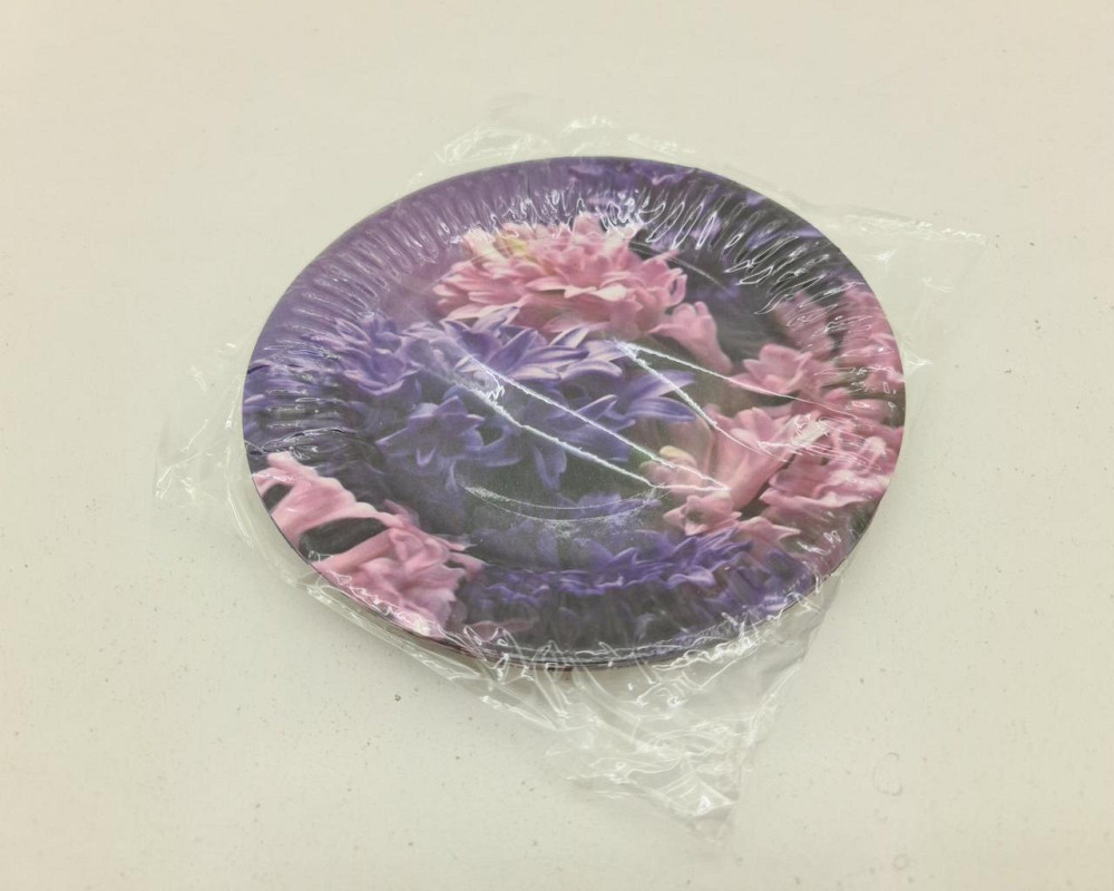 Паперова тарілка з малюнком 18 см "No 28" Гортензія" 10 шт (1 пачка) Харків - фото 2