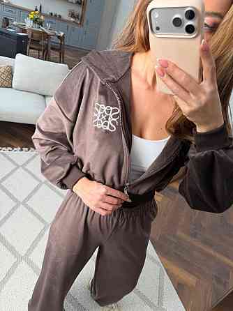 Жіночий велюровий костюм на блискавці Харків