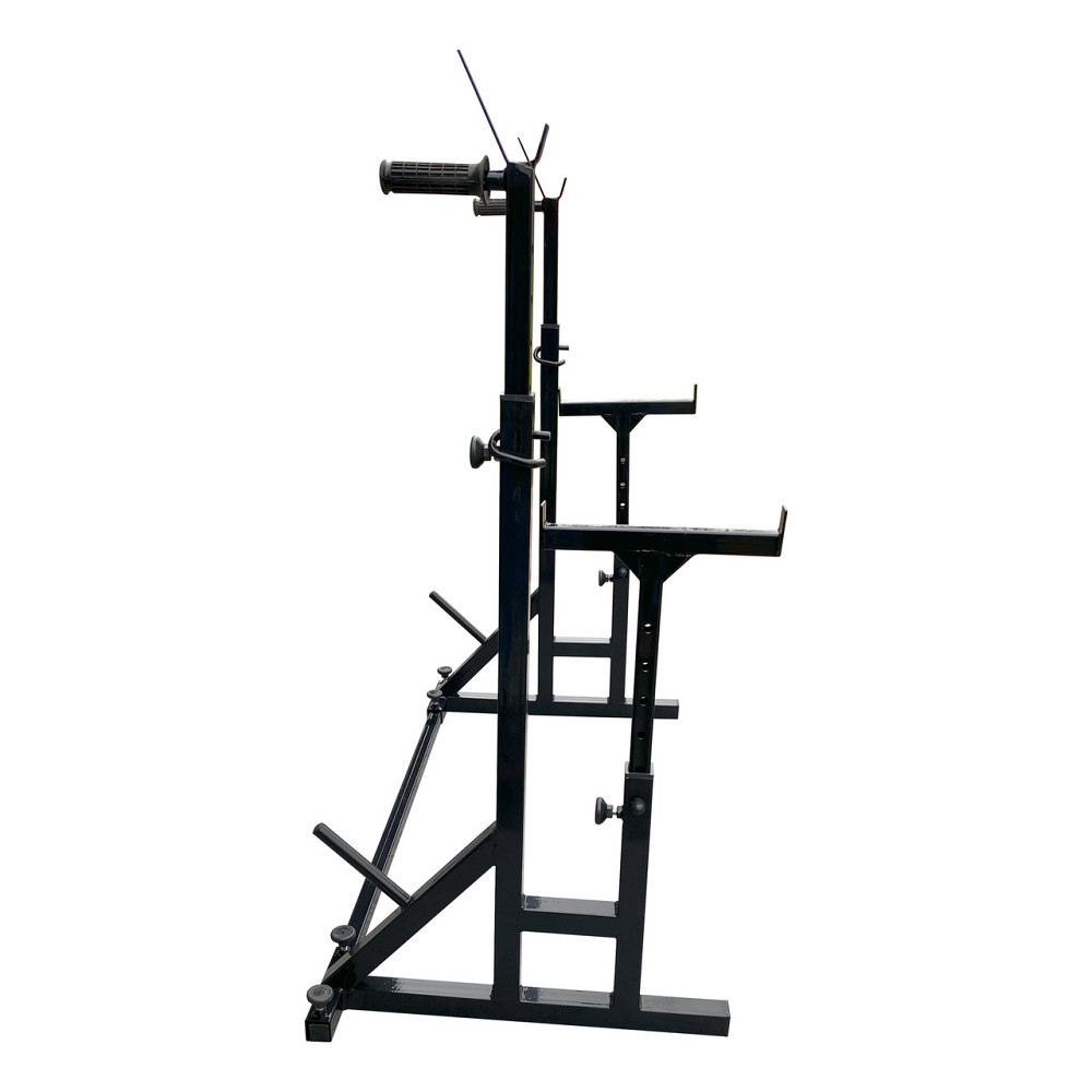 Стійки під штангу 50 на 50 мм Чорний зі страхувальними упорами, брусами та штирями для зберігання блінів Київ - фото 4