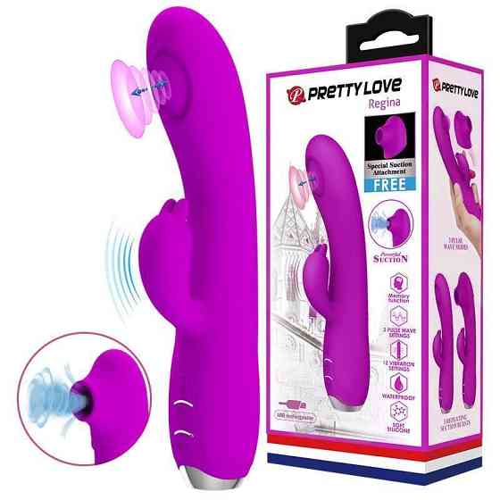 Вібратор з вакуумною стимуляцією клітора Pretty Love-Regina, BI - 014727 Sex Aura Київ