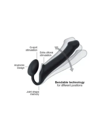 Безремінний страпон Strap-On-Me Black S, повністю регульований, діаметр 2,7 см Львів