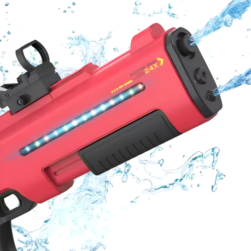 Водний пістолет, електричний бластер, акумуляторний водний дитячий автомат з автоматичним закачуванням води, червоний Кам'янець-Подільський - фото 3