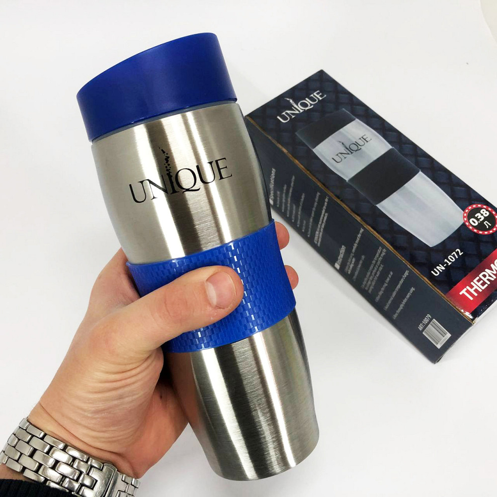 Хороший качественный термос UNIQUE UN-1072 0.38 л, Термофляга для напитков, Стильный компактный термос LI-90 Львов - изображение 5