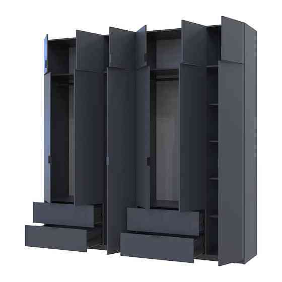 Шафа для одягу Doros Лукас Графіт 3+3 ДСП 240х50х240 DRS-011693 (42005109) Львів