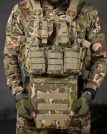Плитоноска 4 швидкі скидання Cordura мультикам ВТ7929 Київ - фото 9