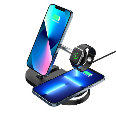 Зарядний пристрій Armorstandart Wireless Charging H102 3 in 1 Magnetic Black (ARM78103) Вінниця - фото 6