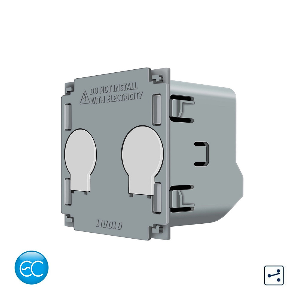 LIVOLO Розумний сенсорний вимикач LIVOLO, 2-сенсорний, прохідний / перехресний, 5А 230В, без не Коломия - фото 6