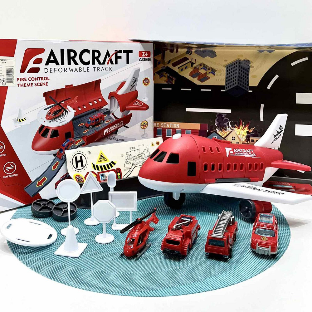 Літак паркування з машинками 4шт з музикою Червоний (8825A) Чернигов - изображение 4