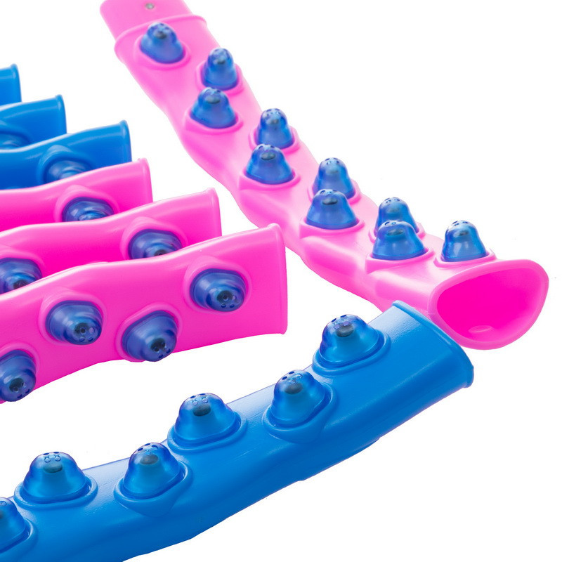 Обруч массажный Hula Hoop DOUBLE GRACE MAGNETIC JS-6008 Вишнёвое - изображение 4