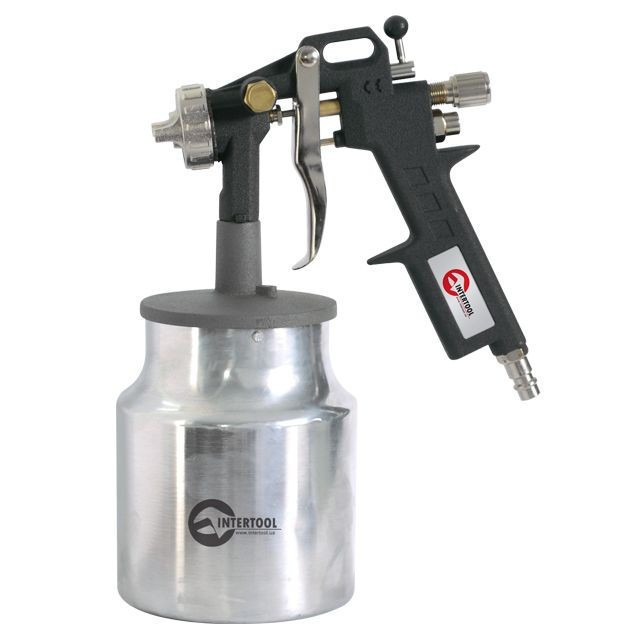 Краскопульт пневматичний HP INTERTOOL PT-0211: 190 л/хв, діаметр форсунки 1.5мм, 1000 мл металевий бачок Київ - фото 3