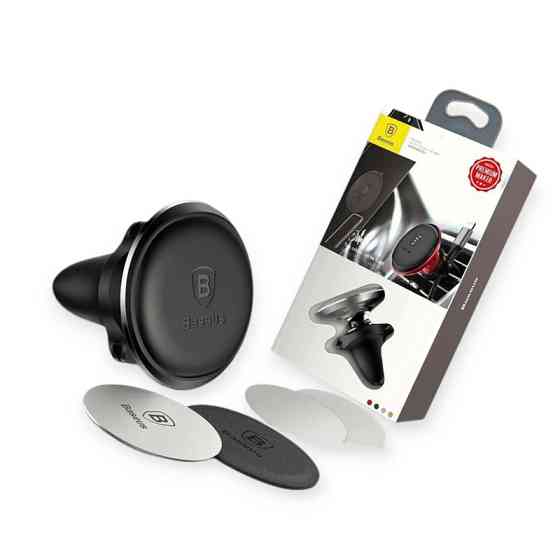 Подставка под телеф магнит на дефлектор с шарниром + вставка телефон, планшет фиксатор кабеля Baseus Мукачево