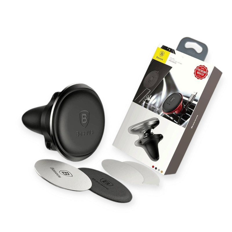 Підставка під телефон магніт на дефлектор з шарніром + вставка телефон, планшет фіксатор кабелю Baseus Мукачево - фото 3