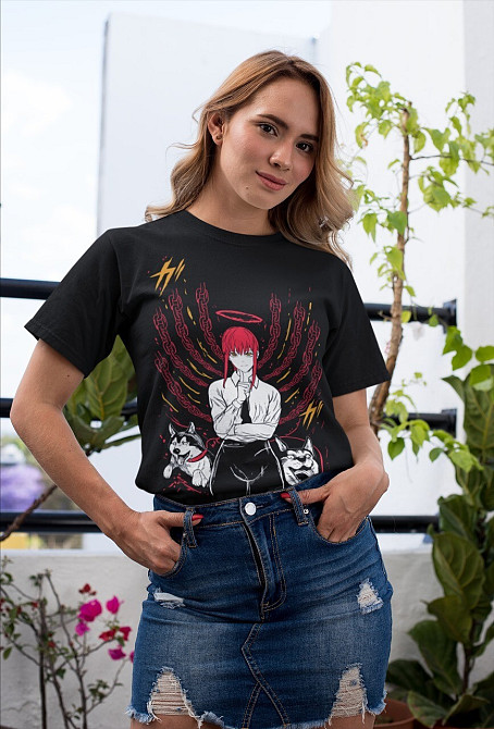 Футболка аниме Человек-бензопила оверсайз (S/M/L) Черний AnimeJ0527 Днепр - изображение 2