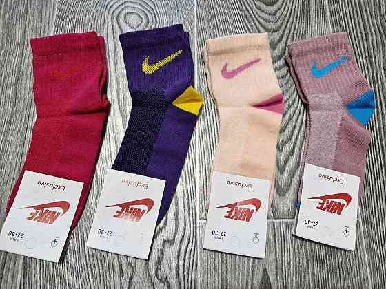 Дитячі шкарпетки по висоті. Якісні бавовняні різнобарвні шкарпетки в наборі по 6 штук Nike 27-30 Київ
