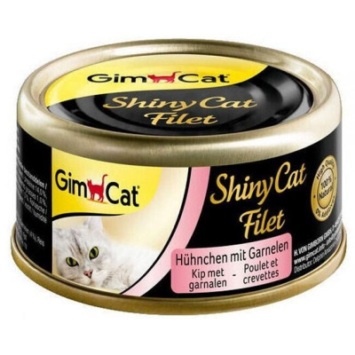 Консерви для котів GimCat Shiny Cat Filet З куркою та креветкою 70 г (4002064413785) Вінниця - фото 1
