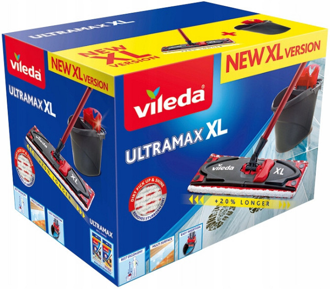 Набір для прибирання Відро 13 літрів і Плоска швабра 42 см Vileda "Ultramax XL" (160932) Нововолинськ - фото 4