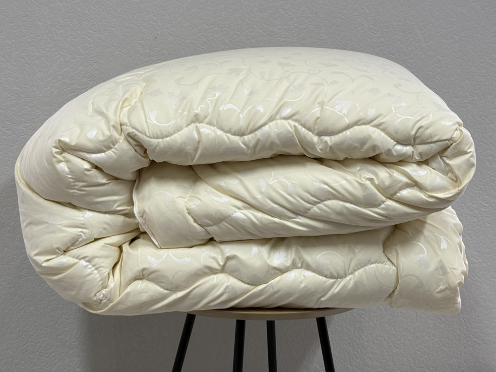 Ecotton Ковдра Ecotton двоспальна 172х205 см штучний пух стьогана молочна Київ - фото 3