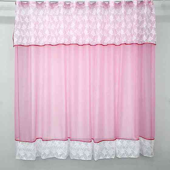 Кухонная занавесь (270х170см) цвет розовый с белым 00к 59-554 Киев