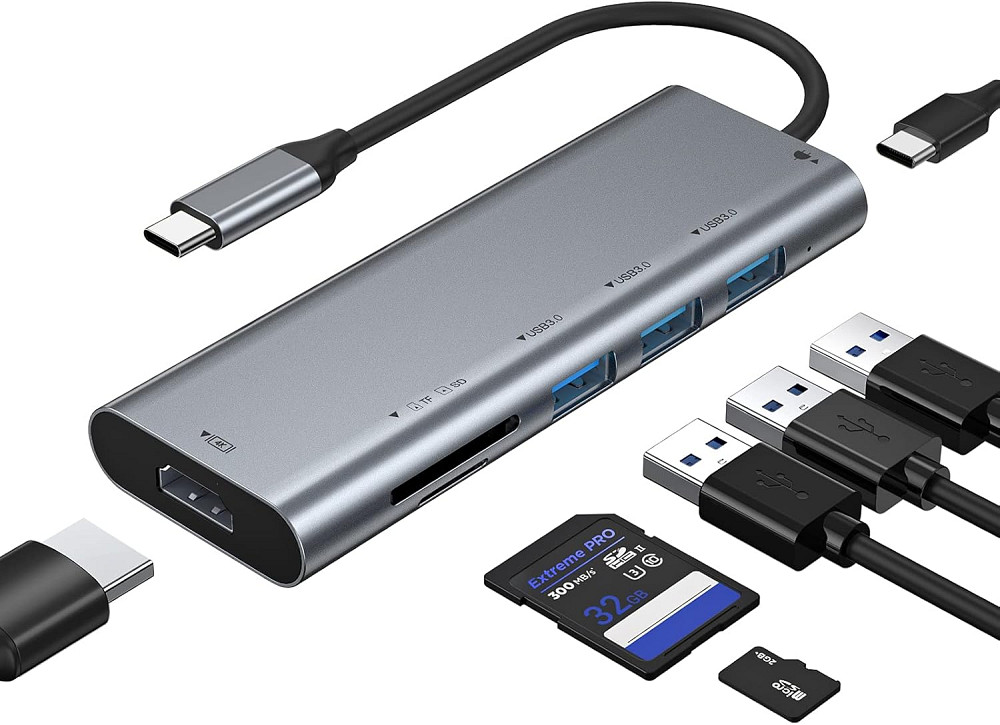 Концентратор FLYLAND USB C 7-в-1 Луцьк - фото 1