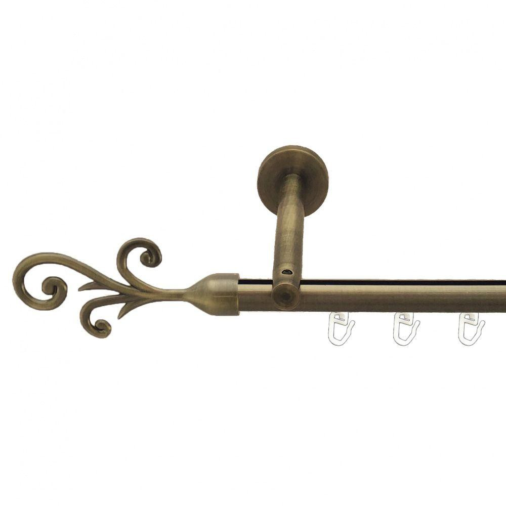 Карниз Orvit Фала металевий однорядний циліндр+профіль (16 см) профільна труба  Антик 19 мм 300 см (7218075) Львів - фото 1