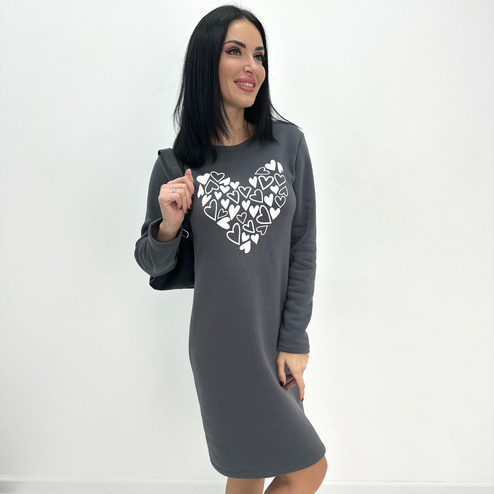 Теплое платье с принтом Romance батал Киев - изображение 5