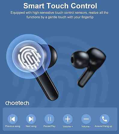Bluetooth-гарнітура Choetech BH-T06 TWS bluetooth Чорний Харьков