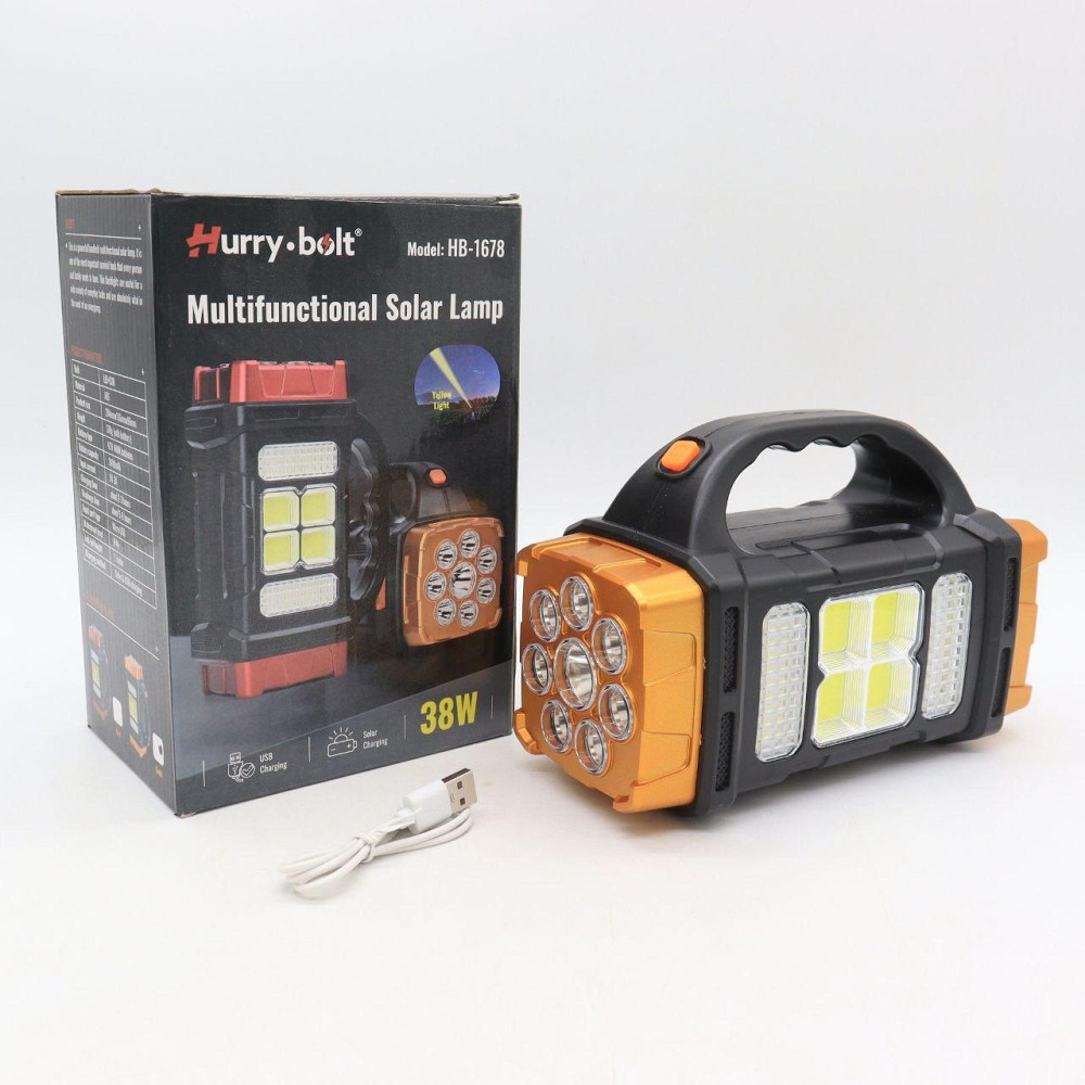 Переносний ліхтар PowerBank 2400мАг,HB-1678,Золотий / Ручний ліхтар-прожектор / Акумуляторний ліхтарик SBR Київ - фото 9