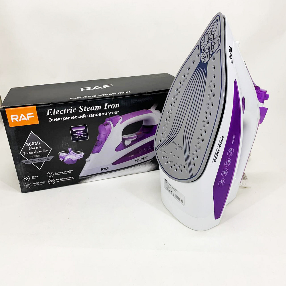 Утюг керамический антипригарный RAF, Утюг для глажки стрелок на брюках Электрический для глажки MP-56 Львов - изображение 7