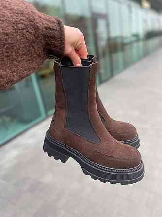 Edan Instruments Черевики жіночі EDAN 71 коричневі (зима, замша натуральна) (5743) 36 Коломия