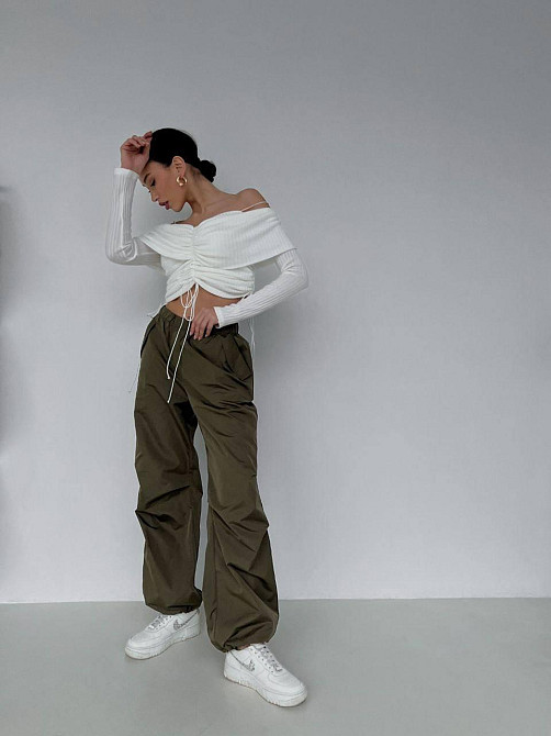 Женский романтичный топ с открытыми плечами рубчик мустанг Одесса - изображение 8