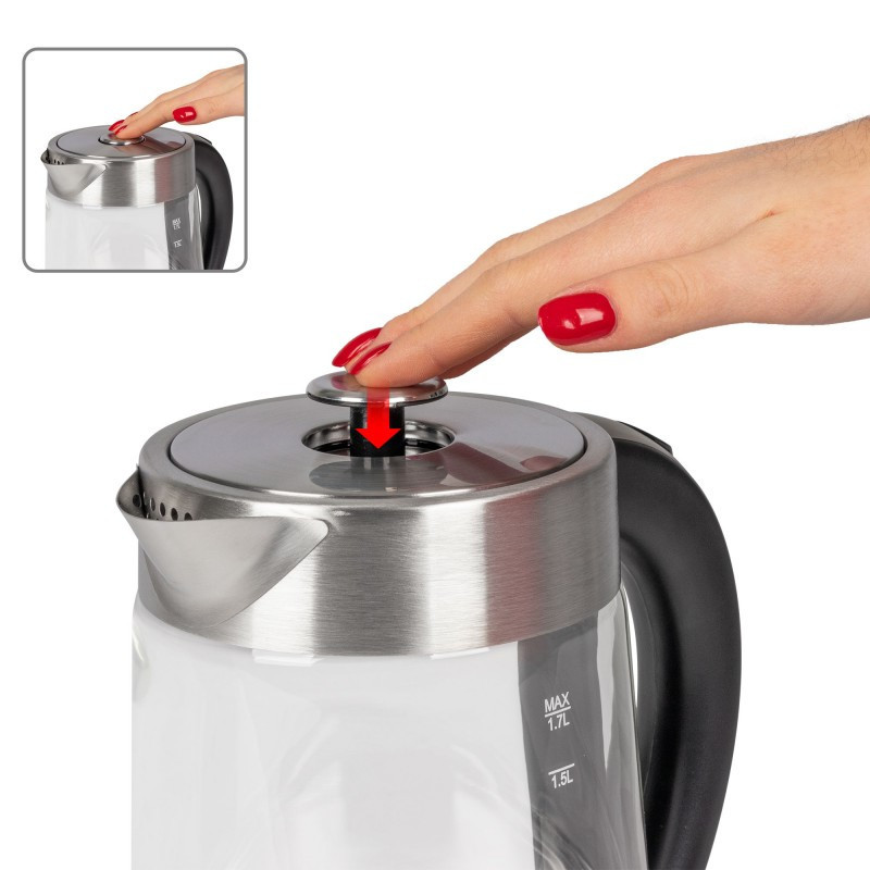 Электрический чайник с заварником сенсорный 1.7 та 0.8 литров Profi Cook PC-TKS (1056) Нововолынск - изображение 7