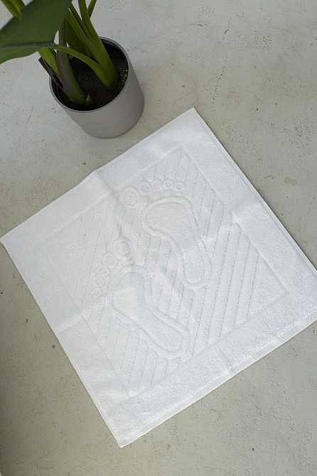 Полотенце махровое Ideal Textile для ног 50х50см белый 700 г/м2 (56860427) Черновцы - изображение 4