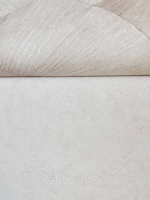 Шпалери вінілові на флізеліні Marburg Kumano 1.06х10 під штукатурку світло-коричневі кремові зі сріблом 34571 Київ - фото 2