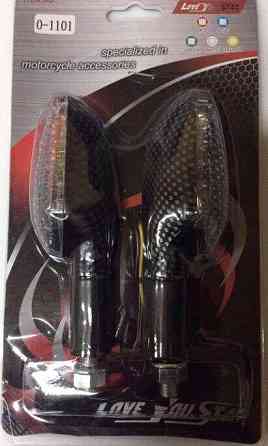 Повороты диодные мини (пара) стреловидные (черные) ST Мукачево