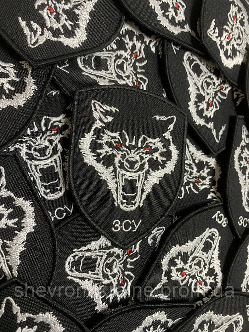 Шеврон ВОЛК ВСУ (Форма щит. На липучке) Размер 9x7см Киев - изображение 3