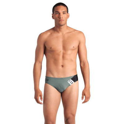 Плавки Arena Stripe Swim Briefs 007929-650 оливкй, чорний 80 (3468337395270) Винница - изображение 1