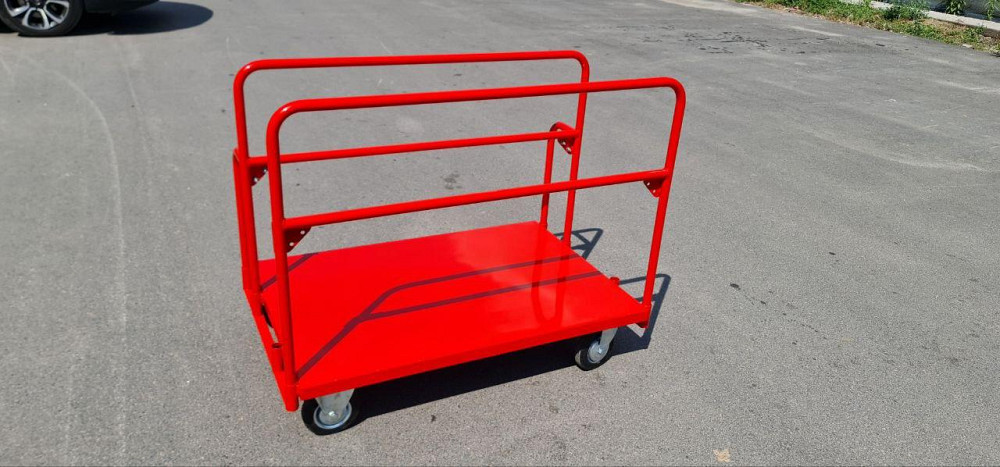 Тележка платформенная грузовая Красный 1090х750 Тележка грузовая с бортами Складская тележка Белая Церковь - изображение 3