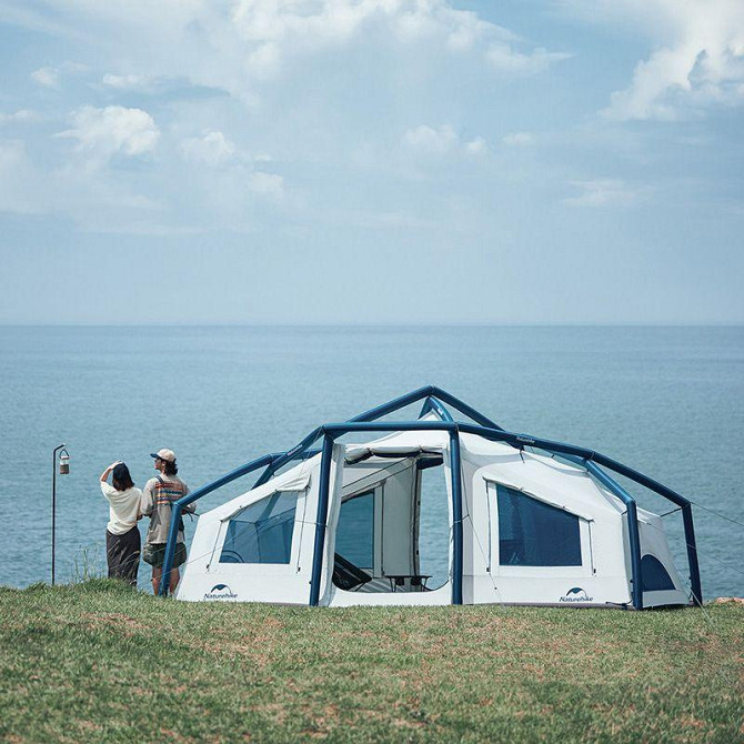 Намет надувний Naturehike CNK2300ZP012, блакитний великий Київ - фото 3