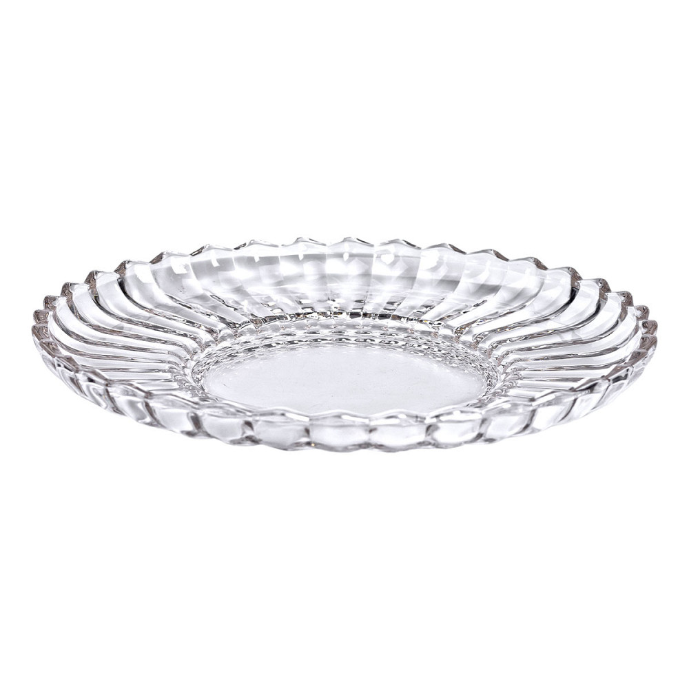 Yiwu Сервірувальне блюдо Ø 28 см прозоре кругле для дому та кафе HP-YH-32 Коломыя - изображение 3