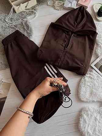 Жіночий стильний повсякденний костюм-двійка якісна двонитка Шоколад, 46/48 Одеса