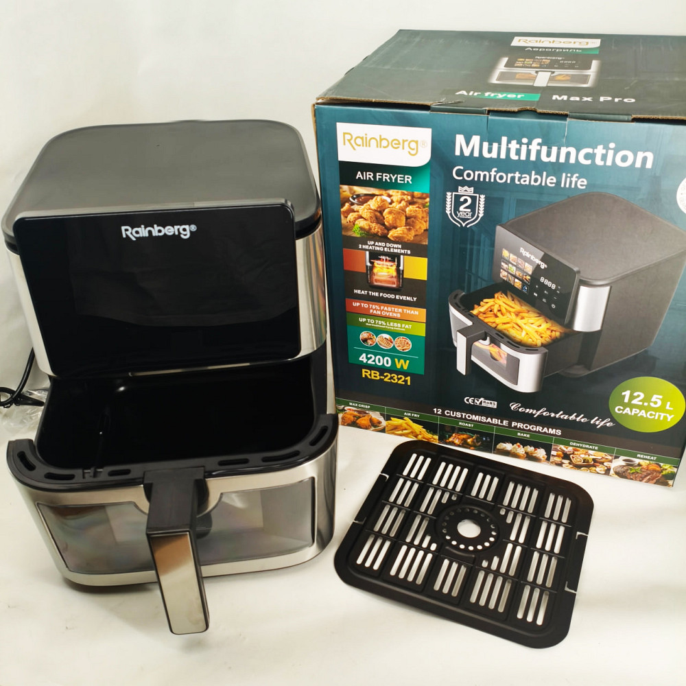 Фритюрница с функцией жарки без масла Rainberg RB-2321 4200Вт 12.5л, Фритюрницы для жарки пончиков IL-39 Львов - изображение 7
