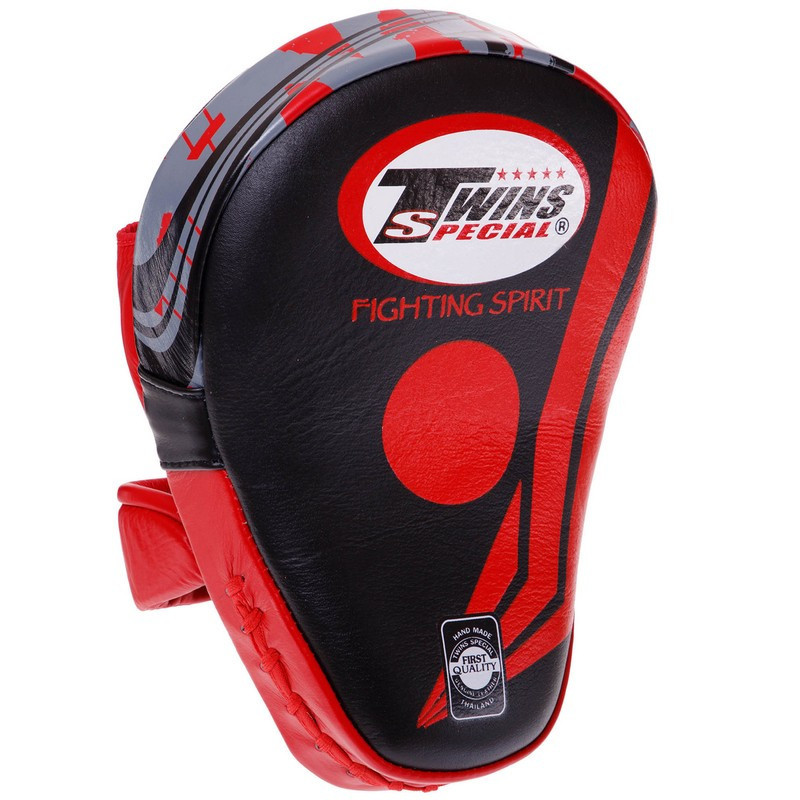Лапа вигнута для боксу та єдиноборств TWINS FPML10-43 чорний-червоний Київ - фото 1