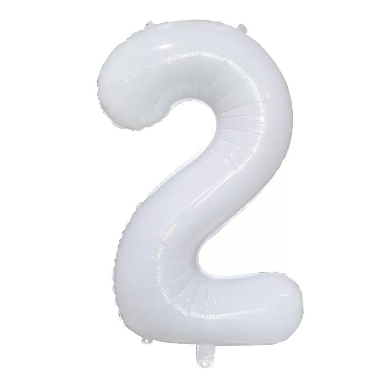 Шарик цифра 2 праздничная 32 дюйма белый Киев - изображение 1