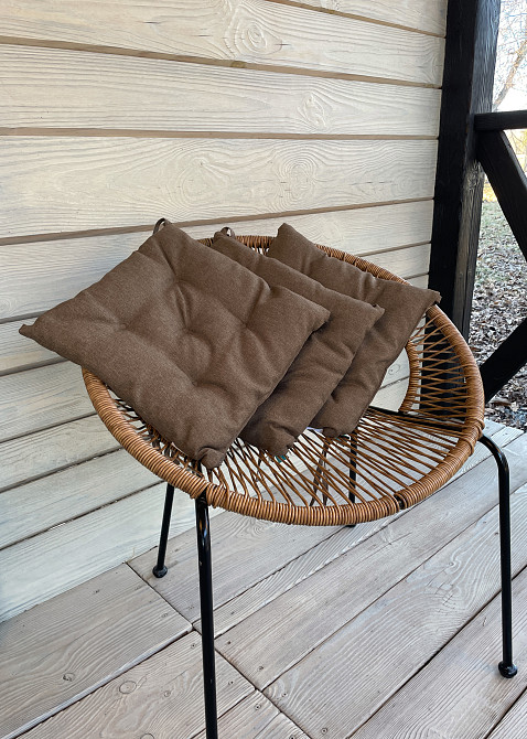 Подушка для стільців (38x38х5 см) Decorator Sawana колір світло-коричневий 84-115 Київ - фото 5