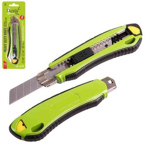 Ніж алюмінієвий з висувним сегмент. лезом 18мм (6шт) прогумований Alloid Одеса