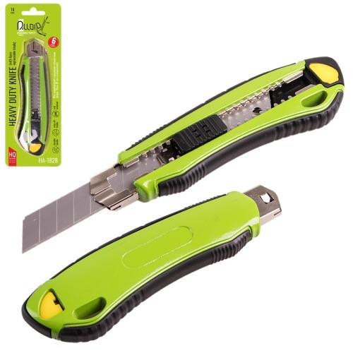 Ніж алюмінієвий з висувним сегмент. лезом 18мм (6шт) прогумований Alloid Одеса - фото 1