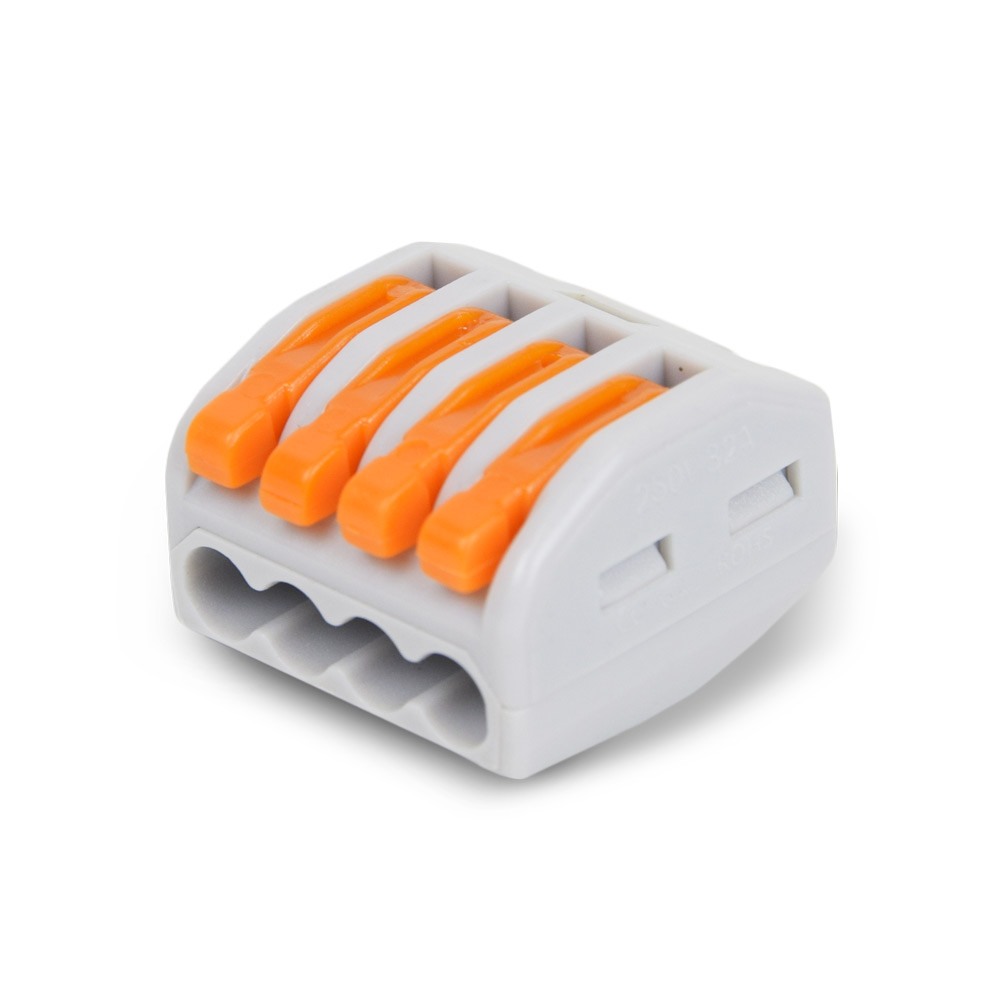 Клема швидкого монтажу з важелями на 4 дроти 222-414 Київ - фото 1