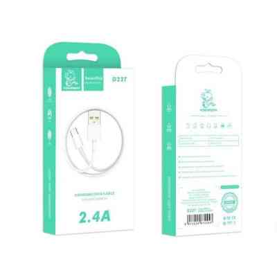 Дата кабель USB 2.0 AM to USB-C 1.0m 2.4A white Denmen (D22T-WH) Вінниця