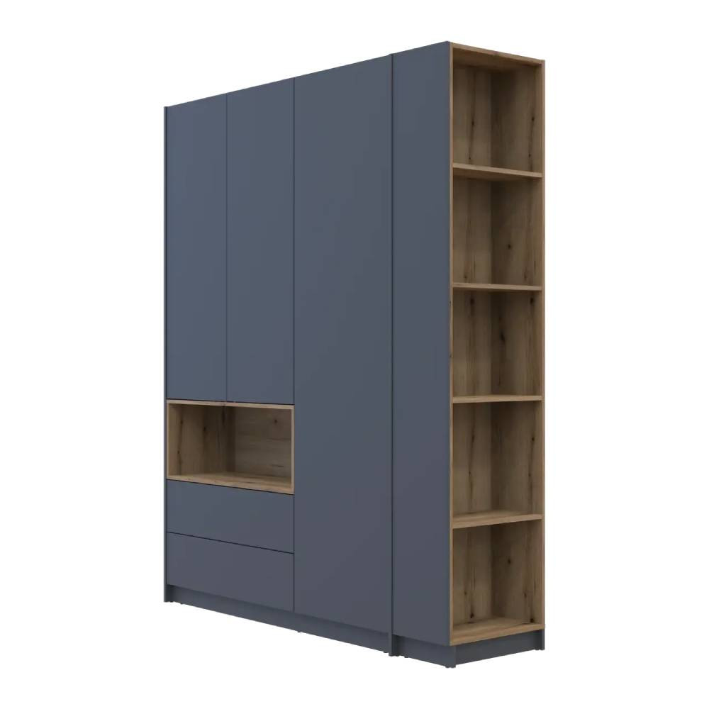 Шкаф для одежды с нишей и этажеркой Doros Дейл Графит/Дуб Эвок 3 ДСП 178х52х220 DRS-011725 (44900337) Львов - изображение 7