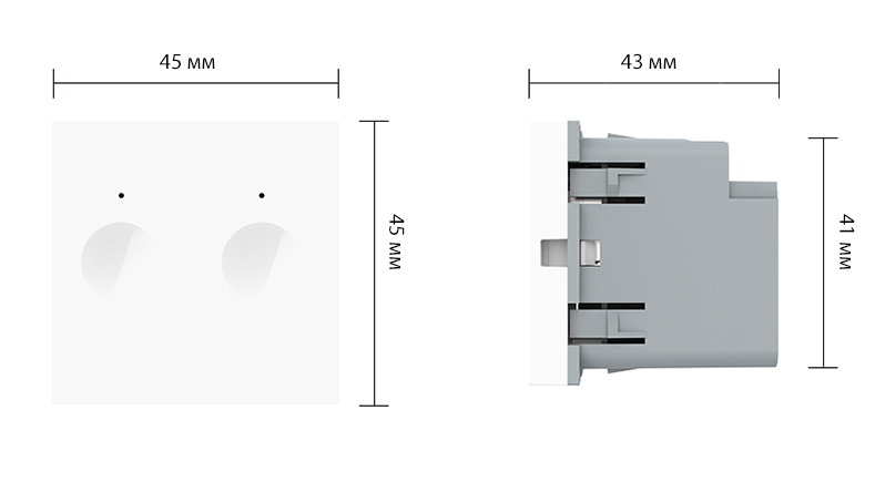LIVOLO Сенсорний вимикач LIVOLO Sense, 2-сенсорний, білий, 5А 230В, без нейтралі, модуль без ра Коломия - фото 6